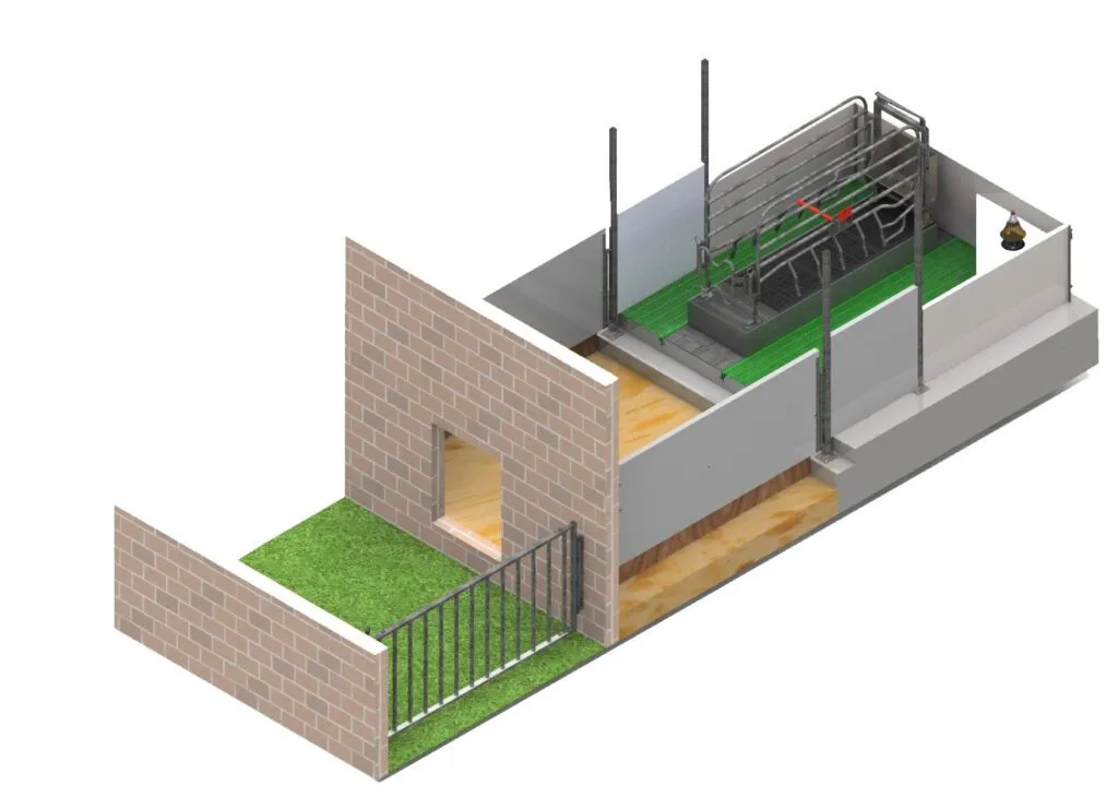 Image 3D d'un aménagement d'une case BIOTEK UP