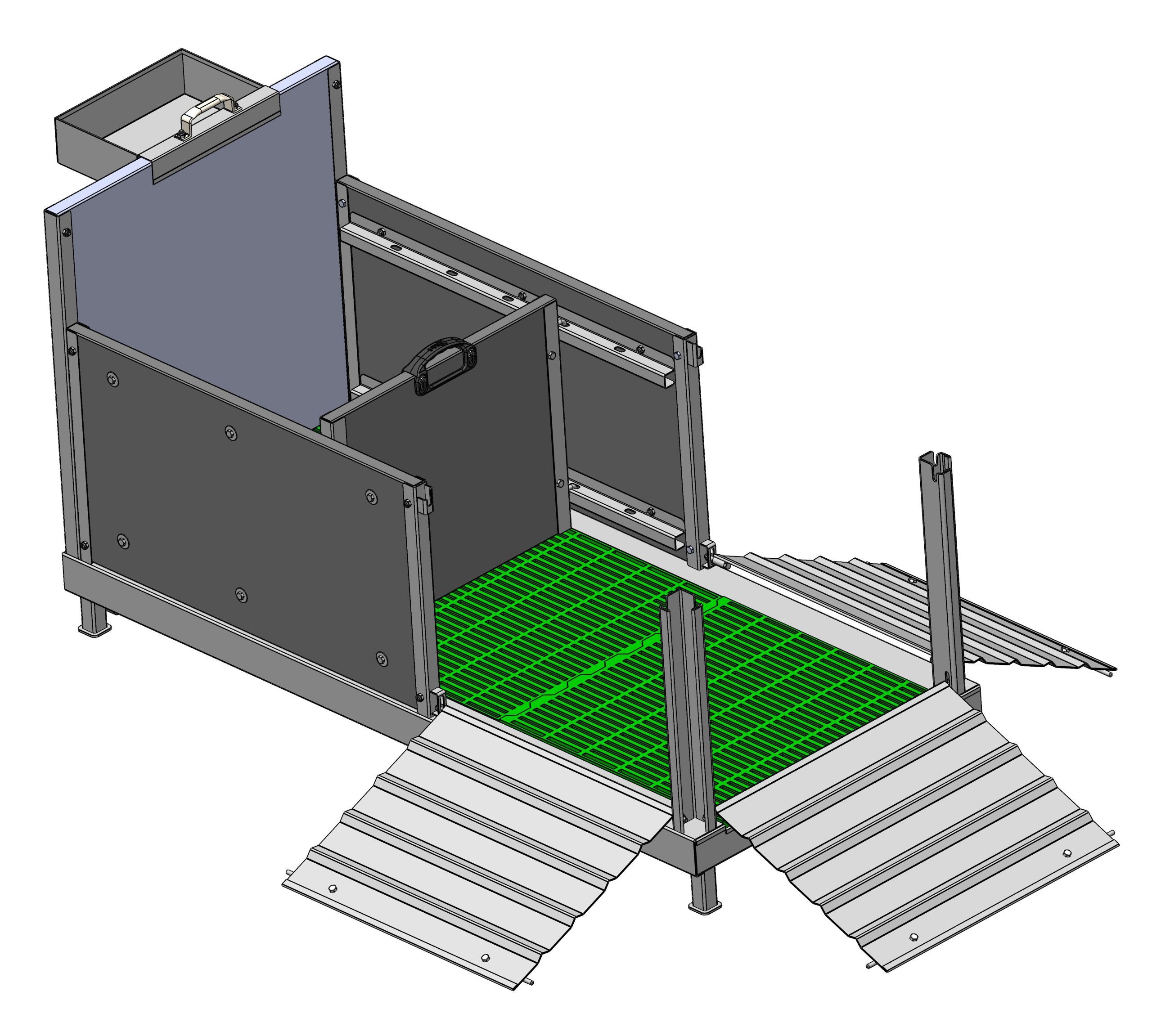 Vue 3D du chariot de vaccination